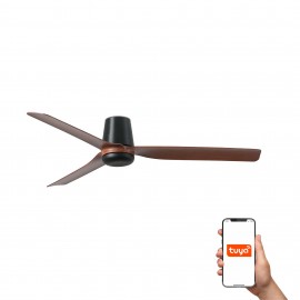 Faro Ventilador Punt Tub M Ventilador Negro-Nogal Tuya 33831Wt
