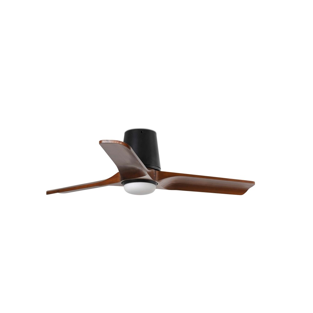 Faro Ventilador Heywood Tub Led S Ventilador Negro-Nogal Tuya 33837Wt-1Tw