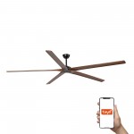 Faro Ventilador Bigwood 24 Xxl Ventilador Negro-Nogal Smart 34192Wt