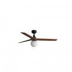 Faro Ventilador Klim M Ventilador Negro-Nogal E27 Wiz 34277Ww-11L