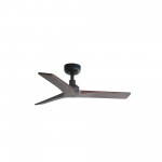Faro Klim S Ø925mm Negro 3 Palas Madera Nogal Oscuro