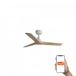 Faro Ventilador Klim S Ventilador Blanco-Madera Roble Tuya 34281Wt