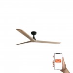Faro Ventilador Klim L Ventilador Negro-Madera Roble Tuya 34282Wt