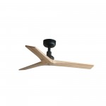 Faro Klim S Ø925mm Negro 3 Palas Madera Roble Claro