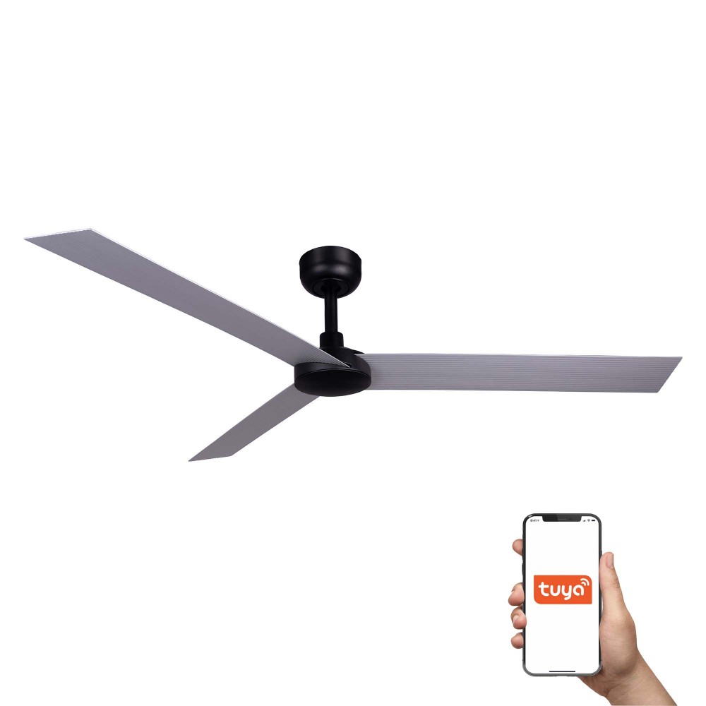 Faro Ventilador Cruiser Xl Ventilador Negro-Aluminio Tuya 34287Wt