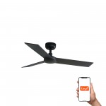 Faro Ventilador Rudder S Ventilador Negro-Nogal Tuya 34296Wt