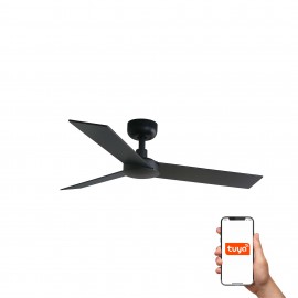 Faro Ventilador Rudder S Ventilador Negro-Nogal Tuya 34296Wt