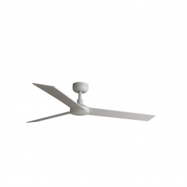 Faro Ventilador Rudder L Ø1320mm Blanco 3 Palas Blancas Fresno