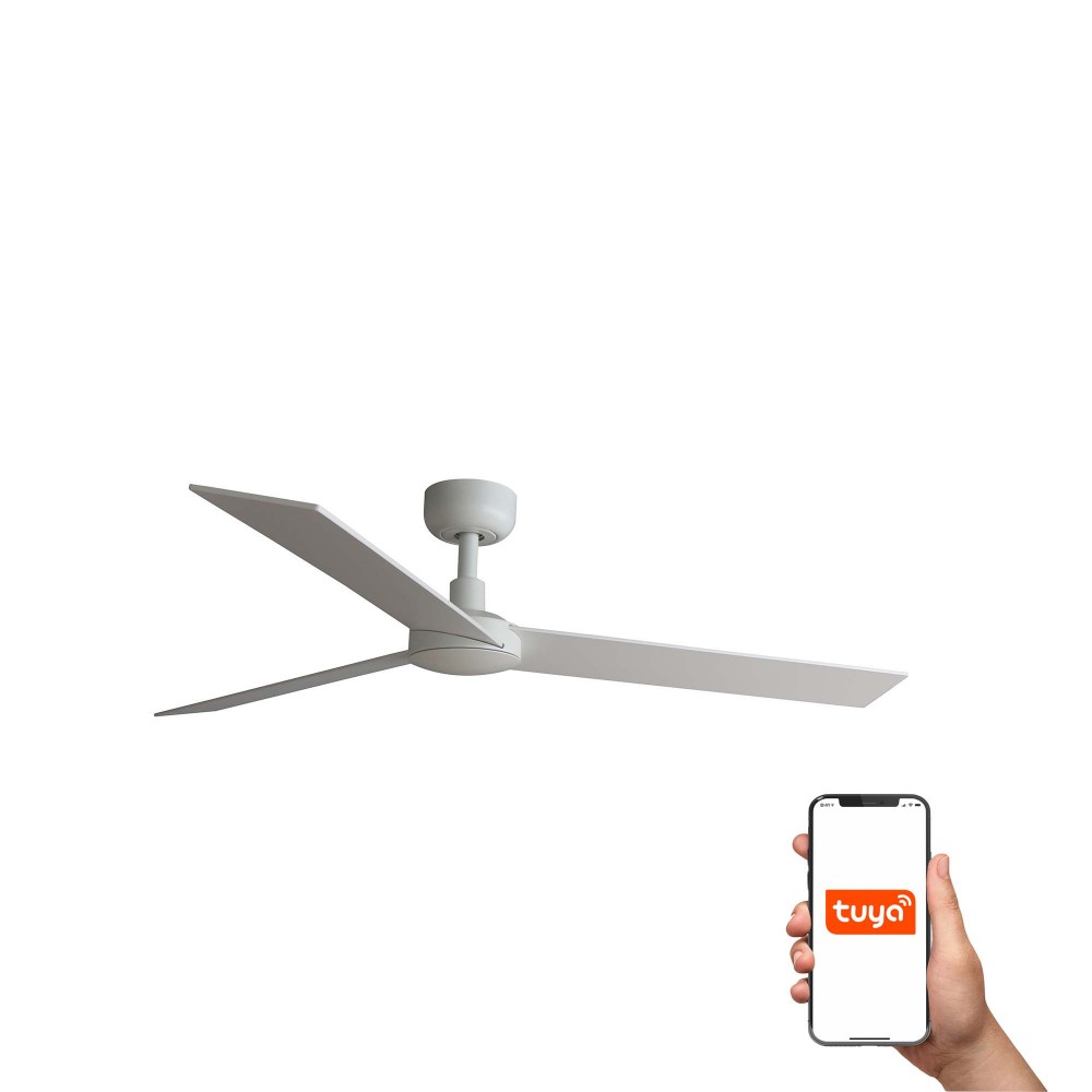 Faro Ventilador Rudder L Ventilador Blanco-Fresno Tuya 34297Wt