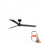 Faro Ventilador Rudder L Ventilador Negro-Nogal Tuya 34298Wt