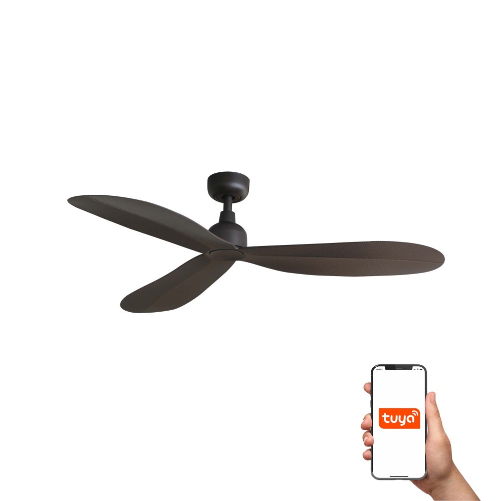 Faro Ventilador Palma M Ventilador Marron Ip44 Tuya 34301Wt