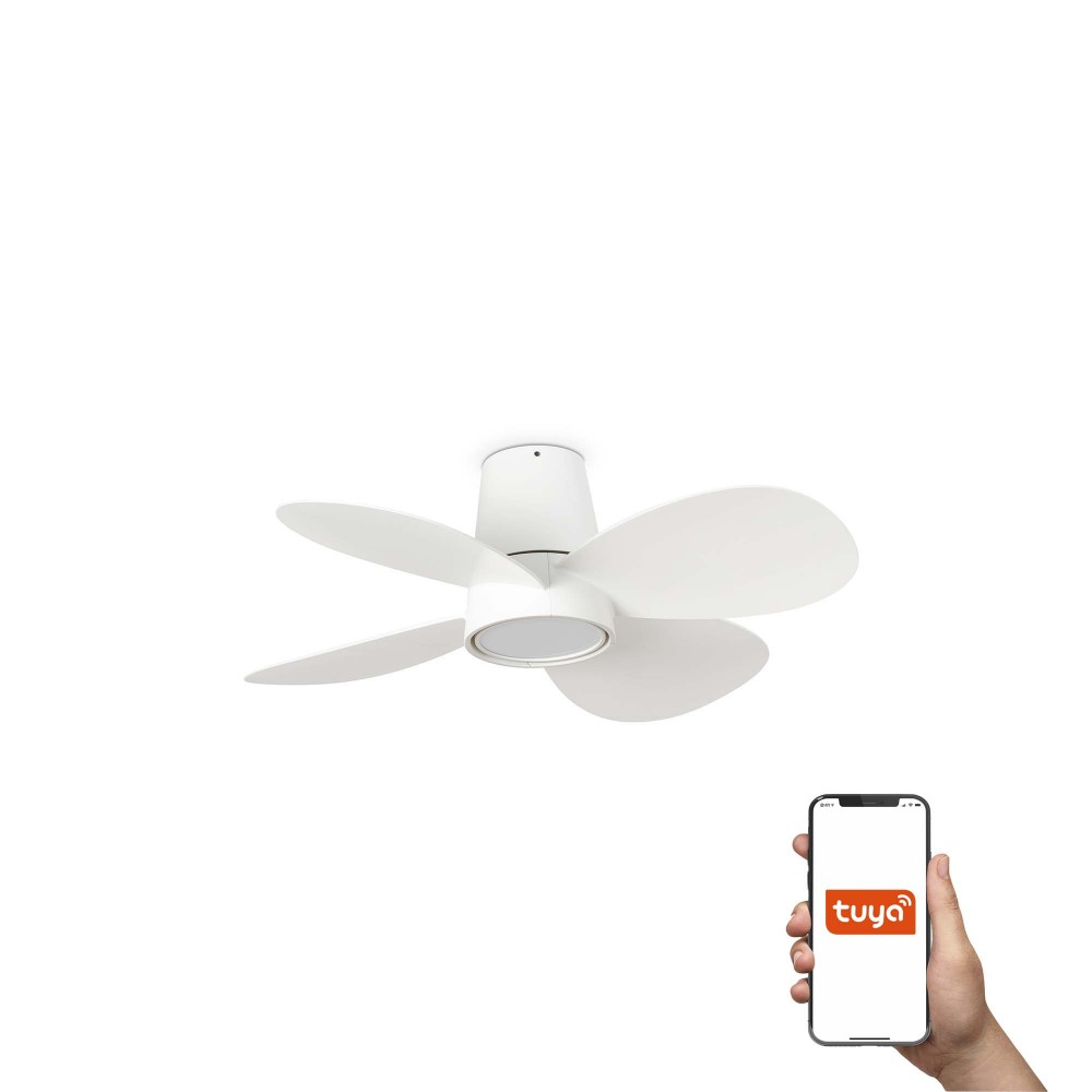 Faro Ventilador Klover Tub S Ventilador Blanco Tuya 34315Wt