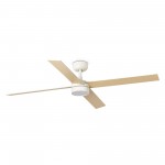 Faro Ventilador Rudder L 4 Led Ventilador Blanco-Fresno Tuya 34355Wt-1Tw