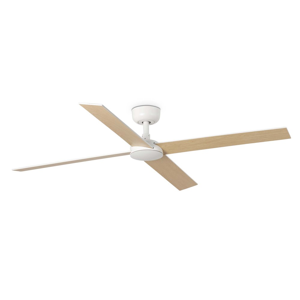 Faro Ventilador Rudder L 4 Ventilador Blanco-Fresno Wiz 34355Ww