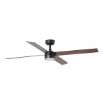 Faro Ventilador Rudder L 4 Led Ventilador Negro-Nogal Tuya 34356Wt-1Tw