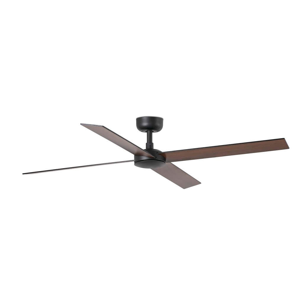 Faro Ventilador Rudder L 4 Ventilador Negro-Nogal Wiz 34356Ww