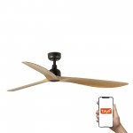 Faro Ventilador Outwood L Ventilador Marron-Madera Roble Ip44 Tuya 34360Wt