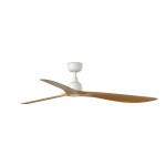 Faro Ventilador Outwood L Ventilador Blanco-Madera Roble Ip44 Wiz 34361Ww