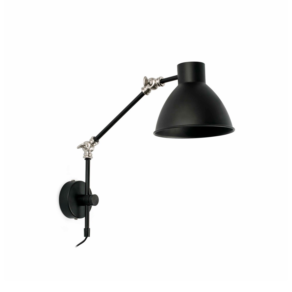 Faro Celia Aplique Negro 1 X E14 40070