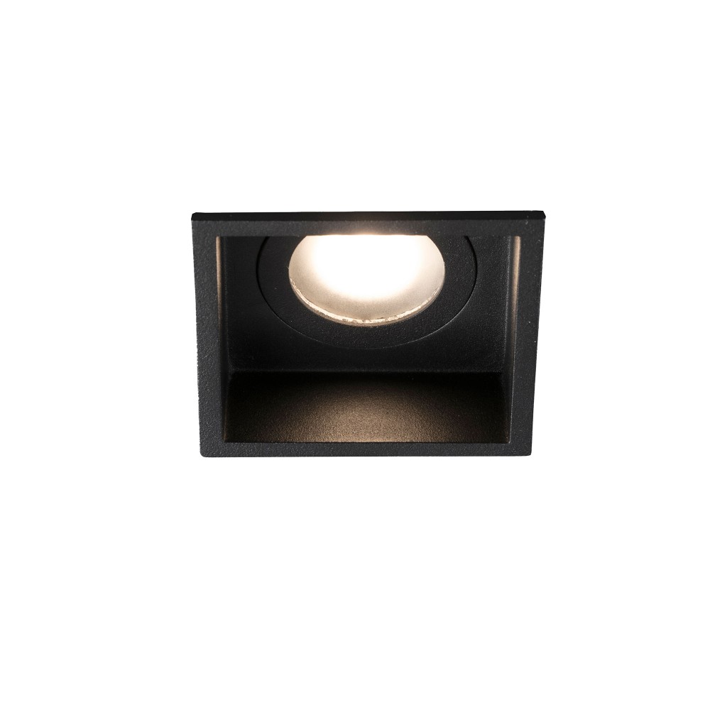 Faro Hyde Negro Cuadrado Fijo Gu10 40117