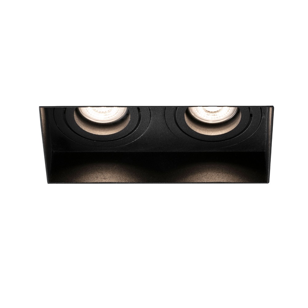 Faro Hyde Negro Cuadrado Orient. S-M 2L Gu10 40123