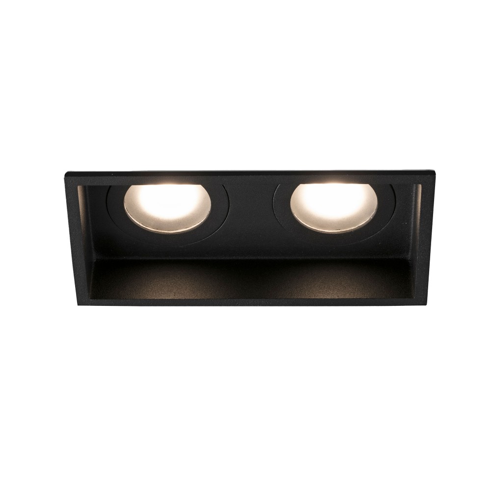 Faro Hyde Negro Cuadrado 2L Gu10 40125