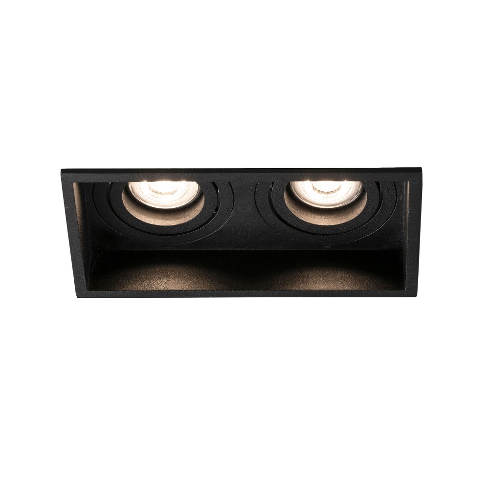 Faro Hyde Negro Cuadrado Orientable 2L Gu10 40127