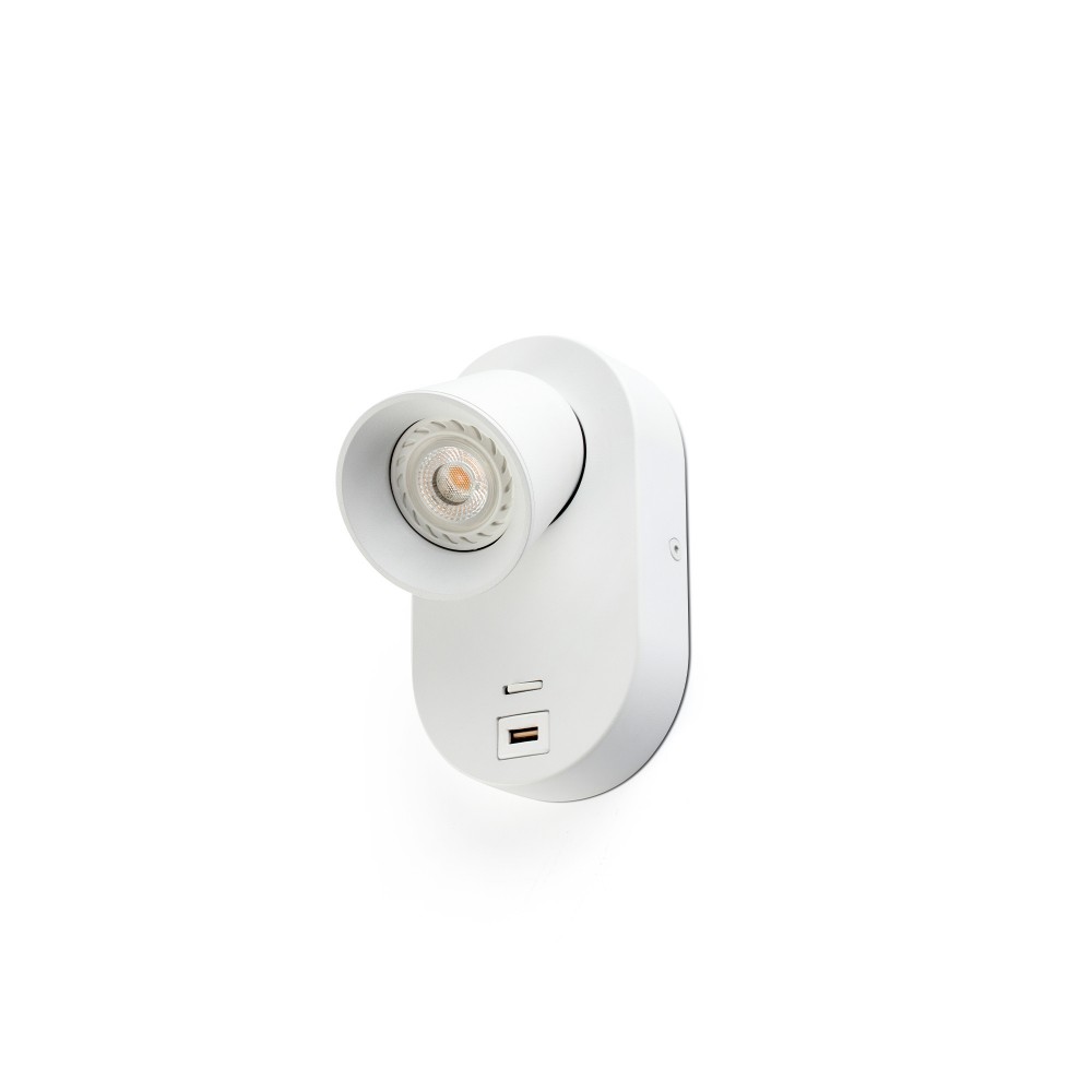 Faro Corb Aplique Blanco Gu10 Usb 40135