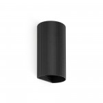 Faro Sole 2L Aplique Redondo Negro Estriado 40543