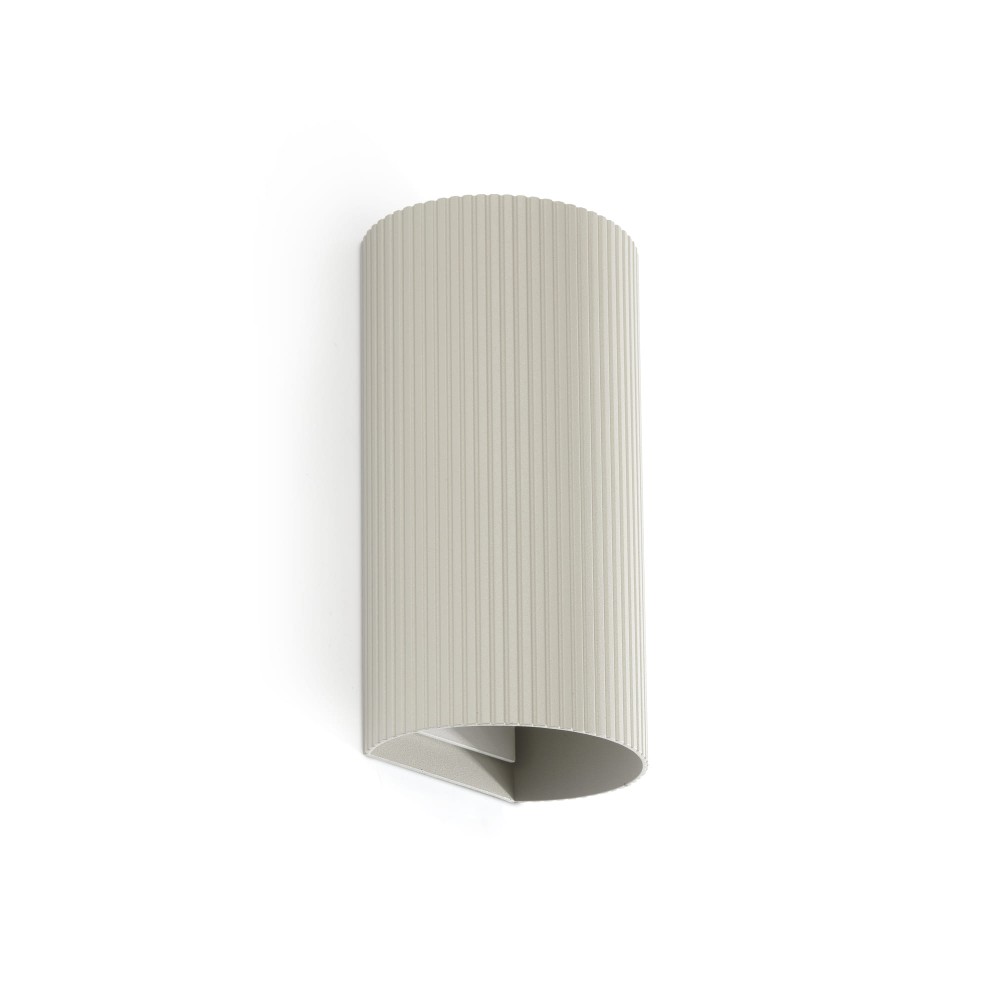 Faro Sole 2L Aplique Redondo Gris Estriado 40544