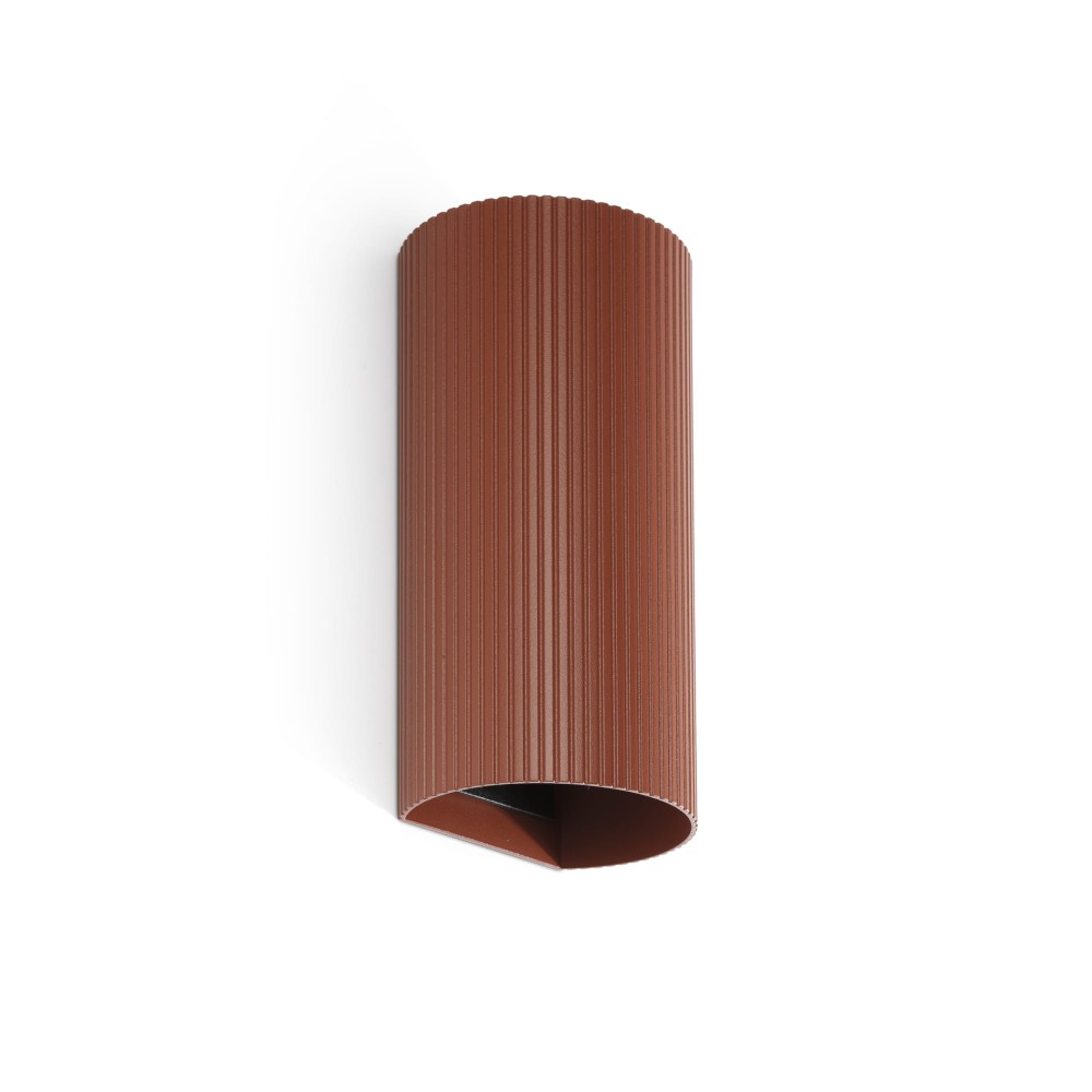 Faro Sole 2L Aplique Redondo Terracotta Estriado 40545