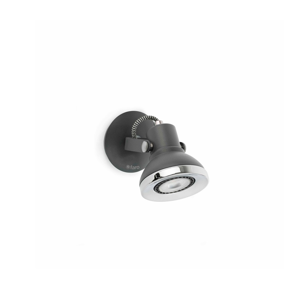 Faro Ring-1 Aplique Gris Oscuro 1Xgu10 8W 40551