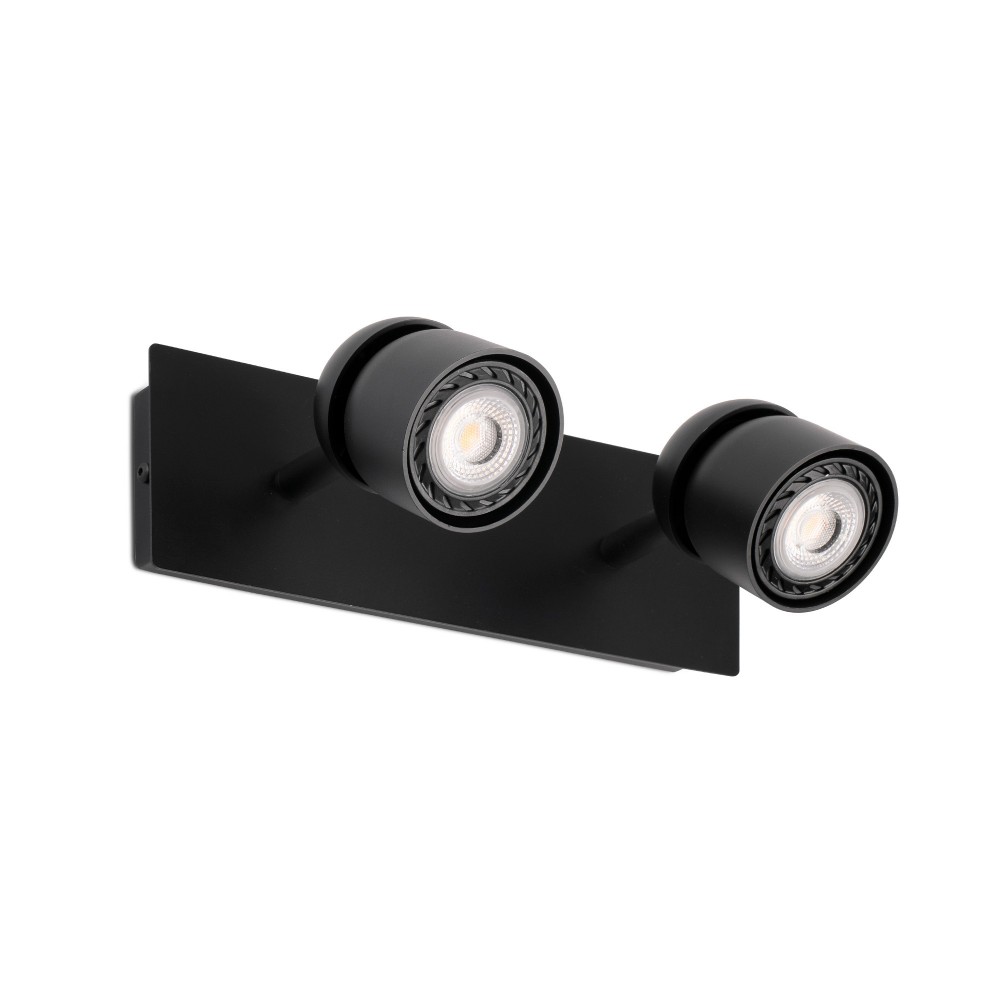 Faro Coco Aplique Negro 2Xgu10 40665