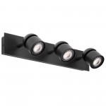 Faro Coco Aplique Negro 3Xgu10 40667