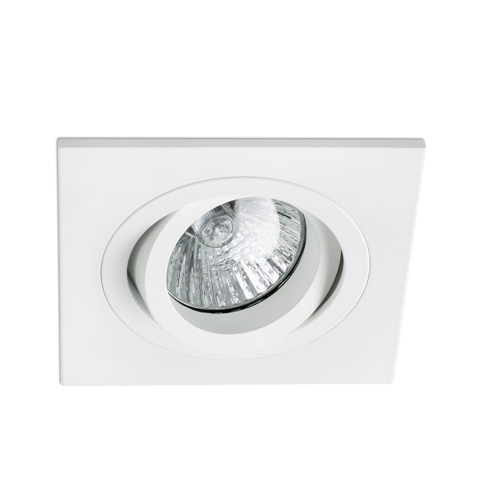 Faro Radon Empotrable Cuad. Blanco Gu10-Mr16-Led 43396