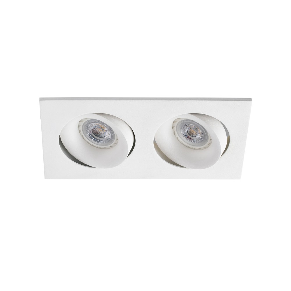 Faro Argon-2 Empotrable Cuadr Orient Blanco 2Xgu10-Mr16 43403
