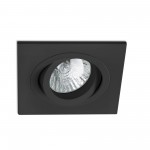 Faro Radon Empotrable Cuad. Negro Gu10-Mr16-Led 43406