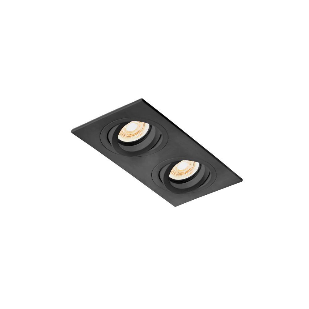 Faro Radon-2 Empotrableorient Cuad Negro 2Xgu10-Mr16-L 43407