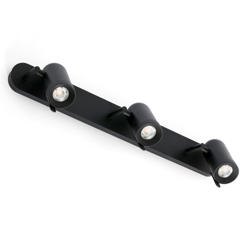 Faro Orleans Aplique Negro 3Xgu10 43527