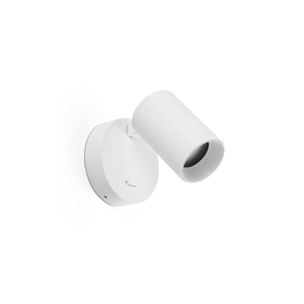 Faro Stan Aplique Blanco Con Interruptor 1xgu10