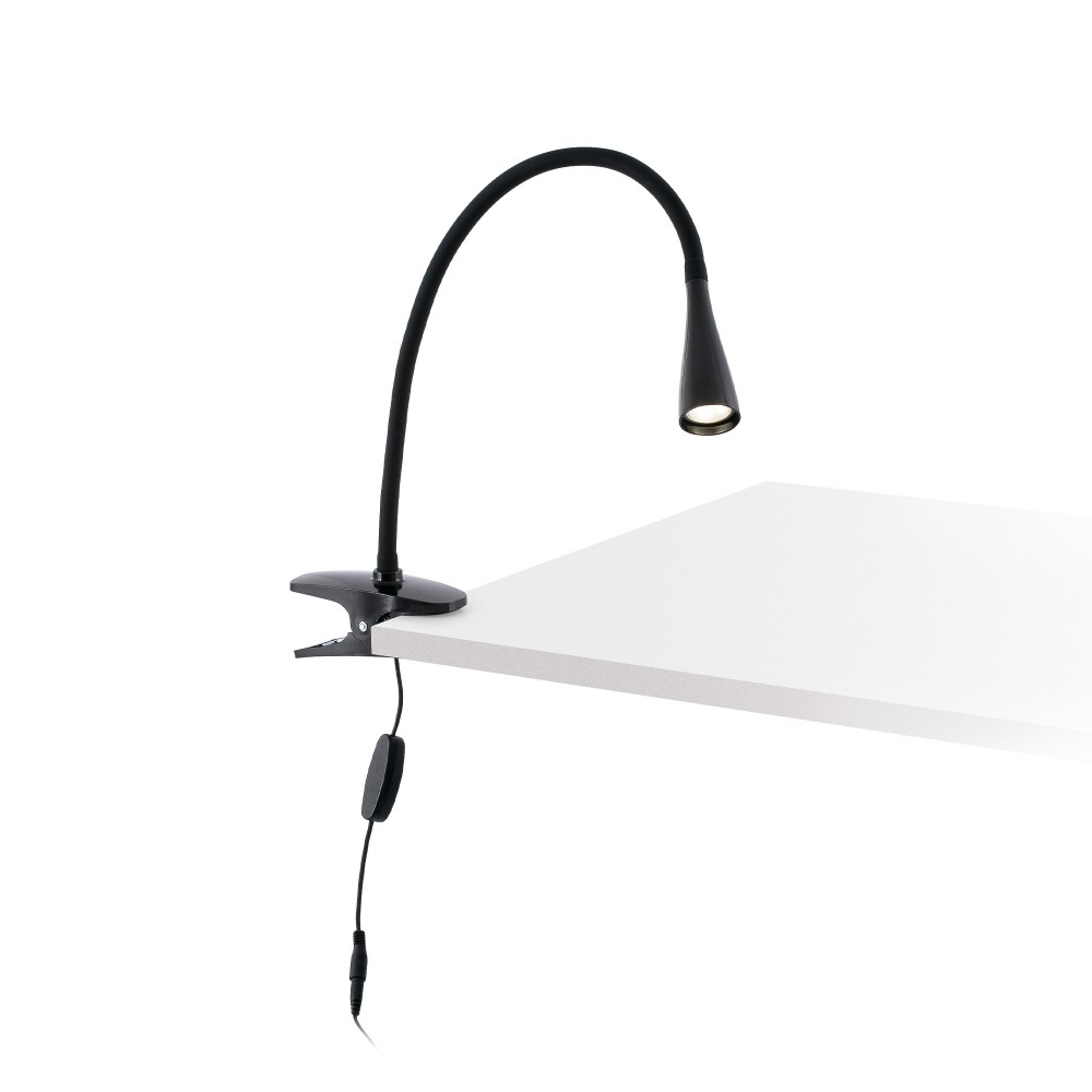 Faro Lena Flexo Pinza Negro Led 3W 4000K 52061
