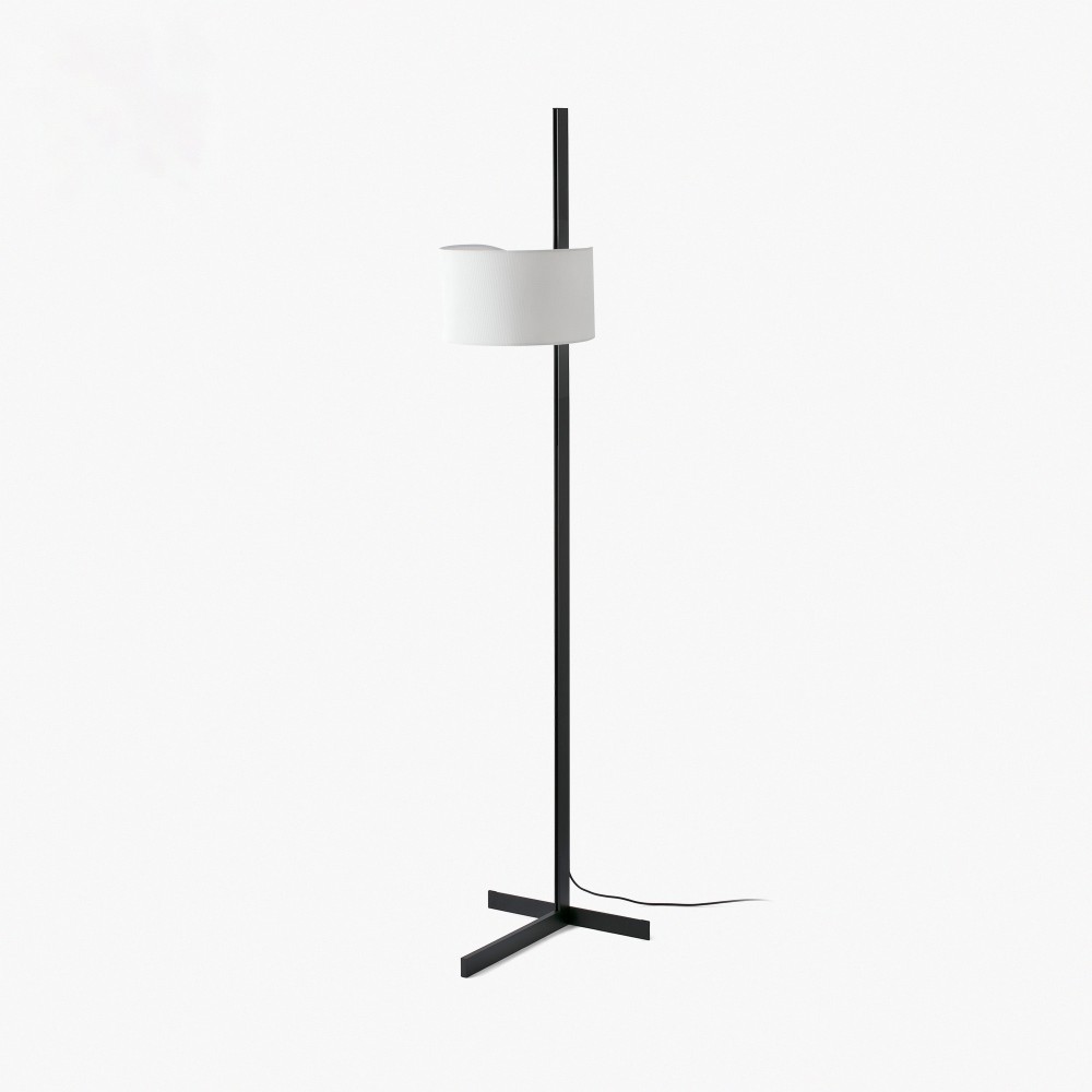 Faro Stand Up Pie De Salon Negro Pant.blanca  E27 20w