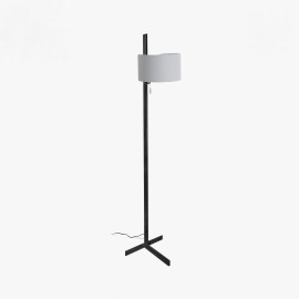 Faro Stand Up Pie De Salon Negro Pant.gris E27 20w