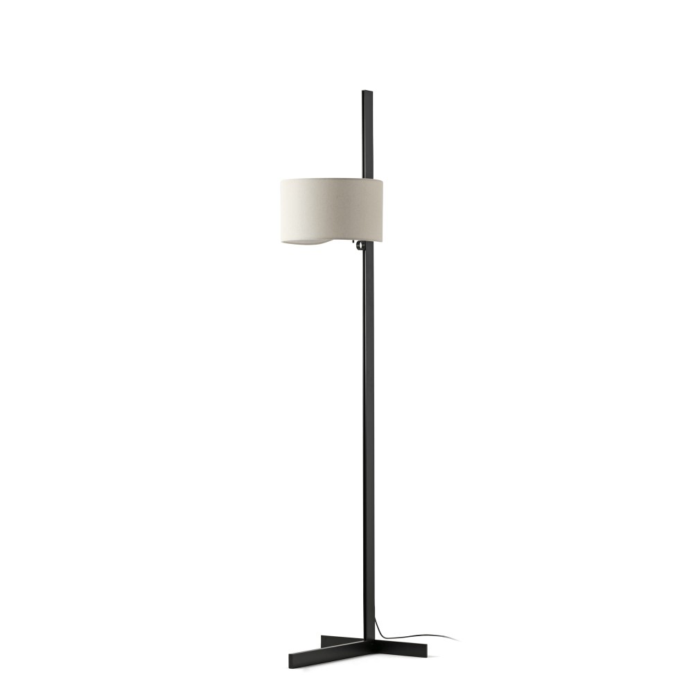 Faro Stand Up Lampara De Pie Negra-Lino 57211-04