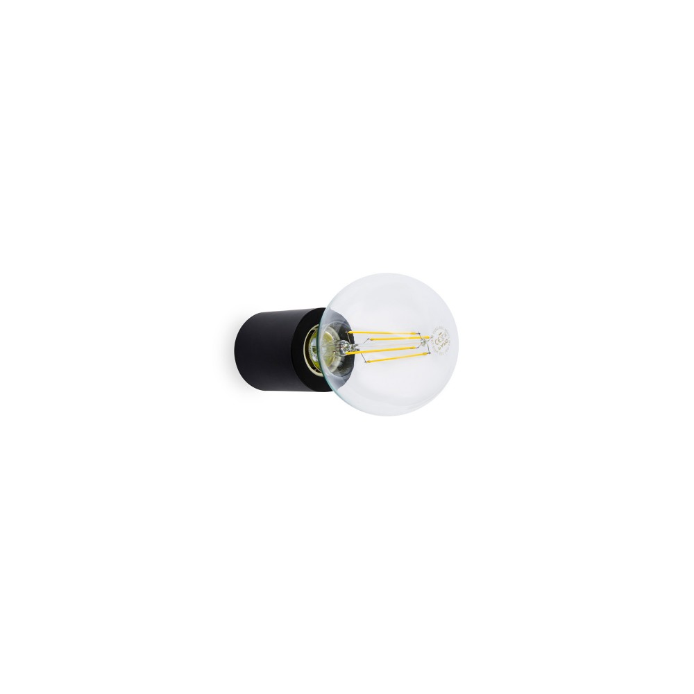 Faro Ten Aplique Negro Mate E27 20W 62151