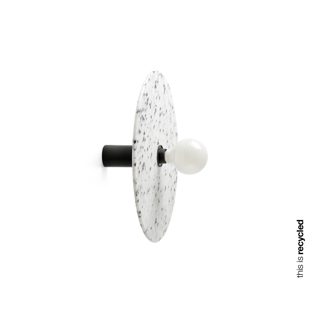 Faro Confetti Aplique/plafo Marmoreo Negro E27 Ø450*140