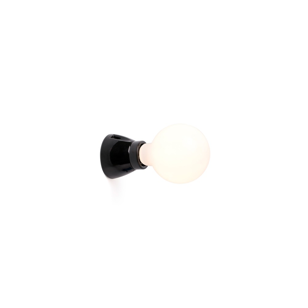 Faro Kera Aplique Ceramica Negro 1L E27 62301