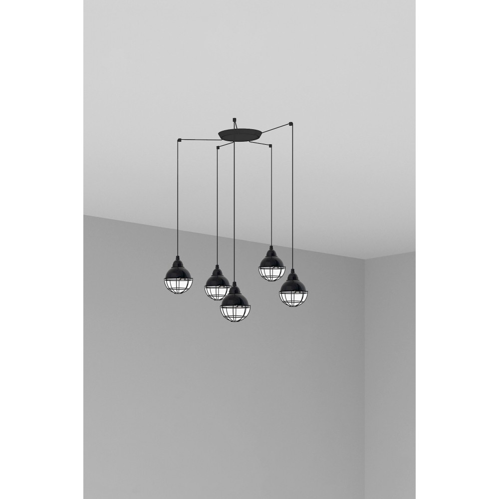Faro Claire Colgante Negro E27 15W 5L 62802-5L