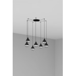 Faro Claire Colgante Negro E27 15W 7L 62802-7L