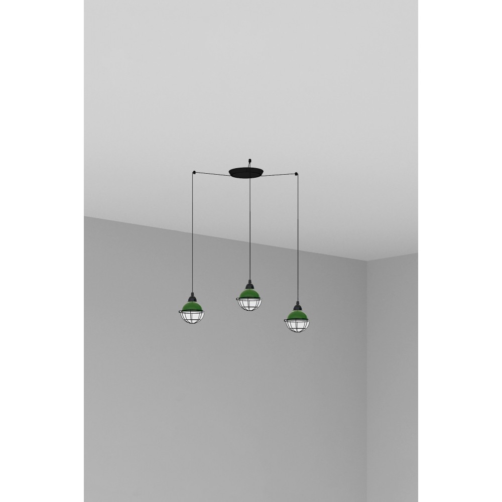 Faro Claire Colgante Verde E27 15W 3L 62803-3L